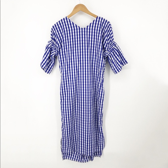 Farrow : Daytona Gingham Dress Blue Small/Medium - Picture 3 of 8